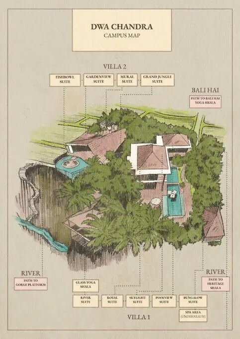 Dwa Chandra Full-Service Luxury 4Br Villa & River Ubud